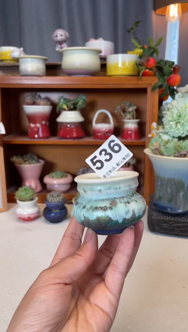 瓷片536知木小芳花盆