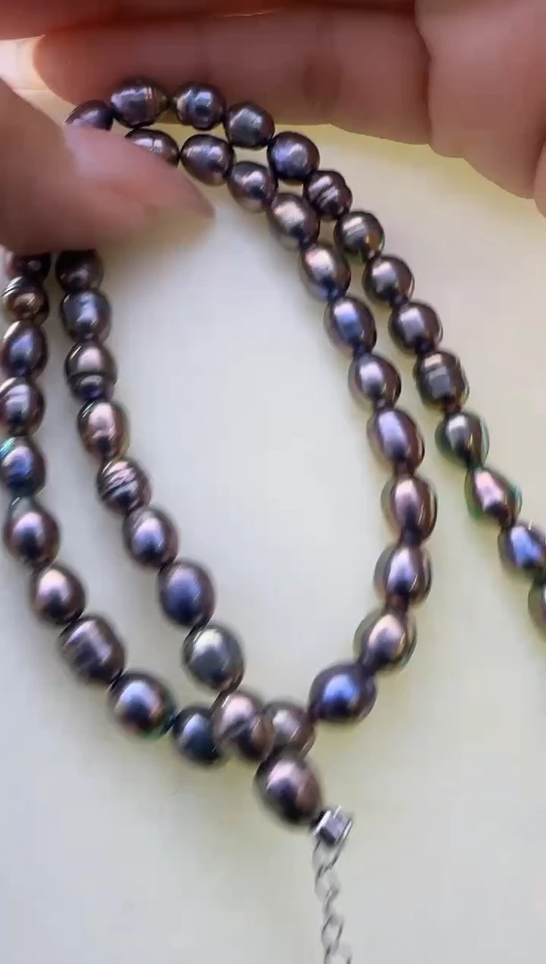 【闪购商品】淡水珍珠项链银S925镶嵌108