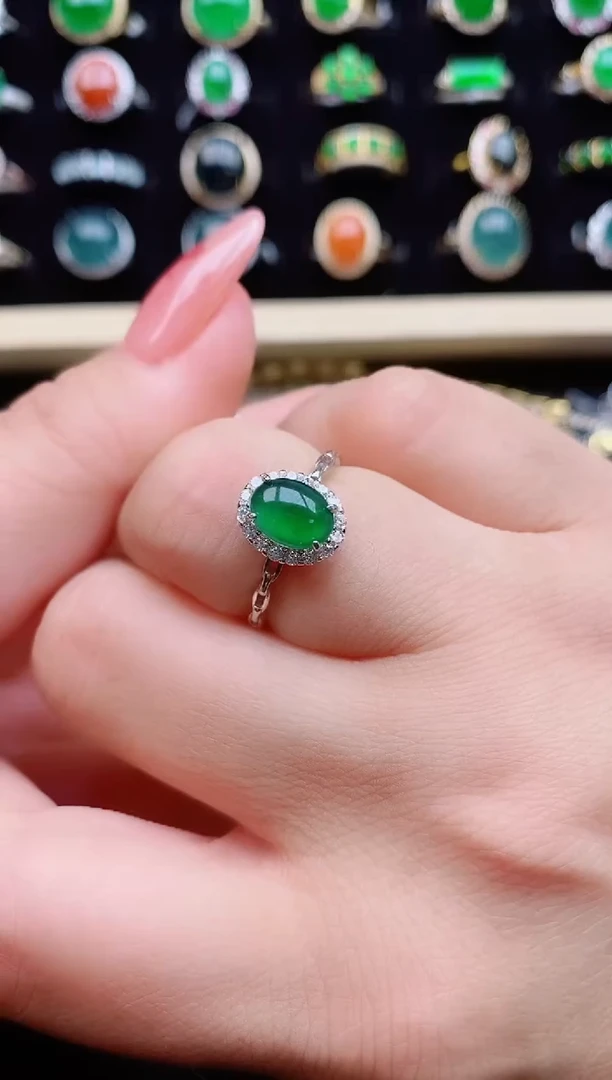 【闪购商品】翡翠戒指银S925镶嵌312312