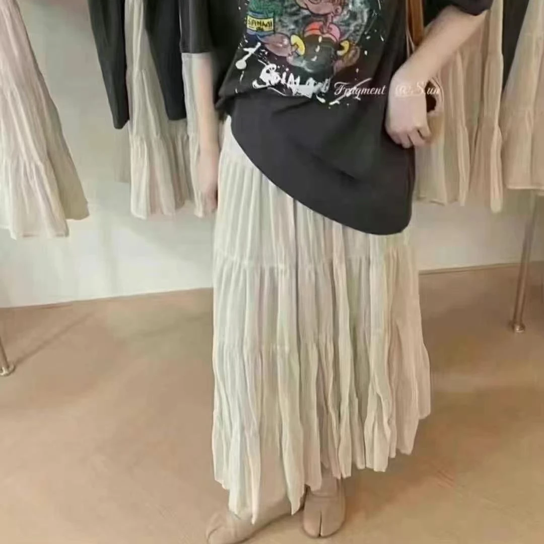 【YANZIJIA】不可机洗，韩系百搭松紧腰显瘦纱裙（以直播间实物为准）