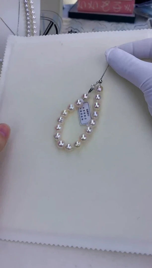 未镶嵌饰品海水珍珠满珠手链·微巴