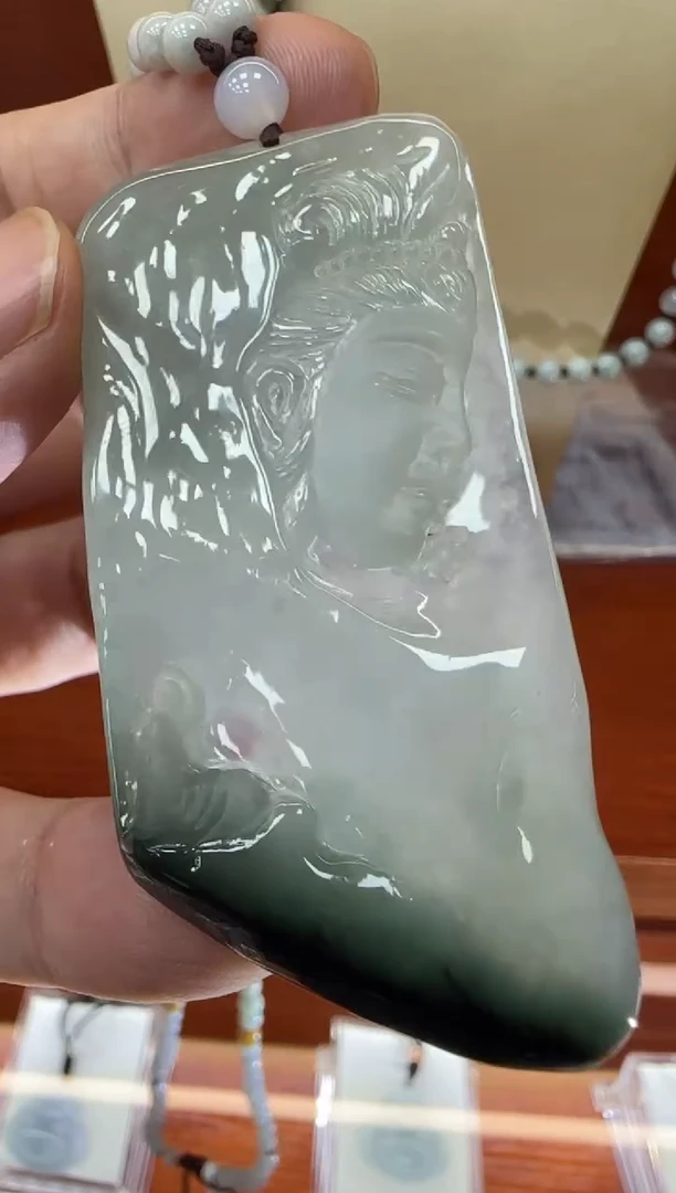 未镶嵌挂件翡翠平**我A货翡翠孤品国雕谢林工