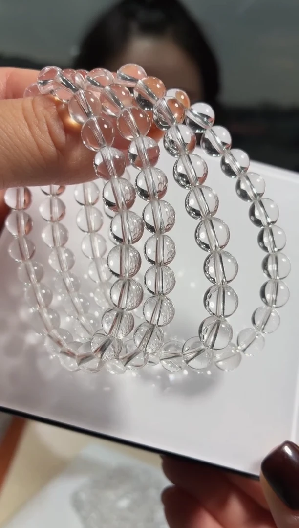 未镶嵌手链水晶7.5-8m白水晶手链多样性发一