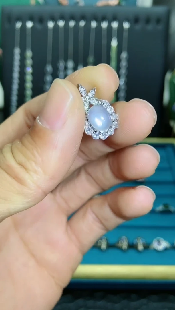 【闪购商品】长石吊坠(不含链)银S925镶嵌11212