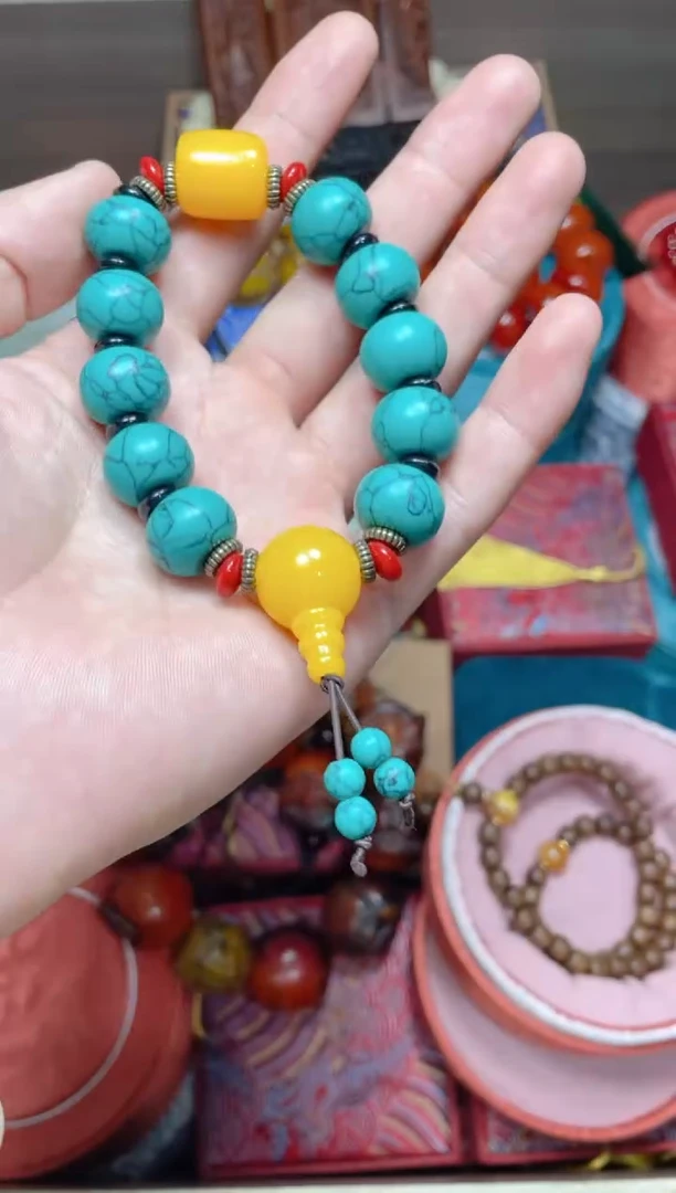 未镶嵌蜜蜡手链点击链接下单即可