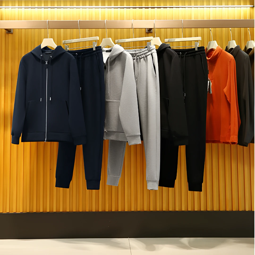 H家方向！垂感质感！春秋季新款男士连帽运动时尚休闲套装