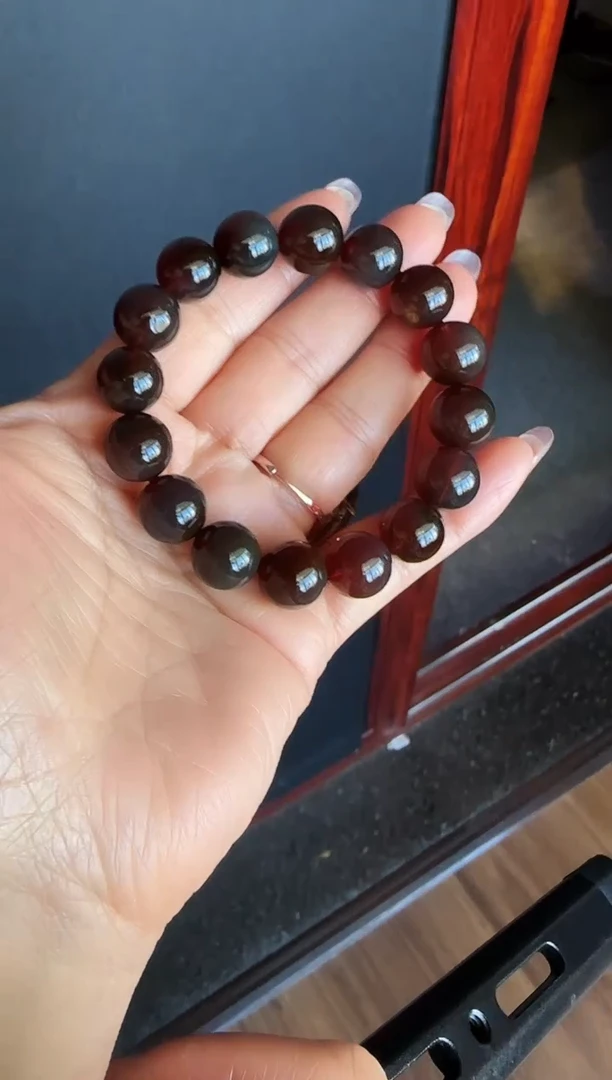 手串琥珀未镶嵌婧**妈#22缅甸琥珀绿翳珀手串12mm