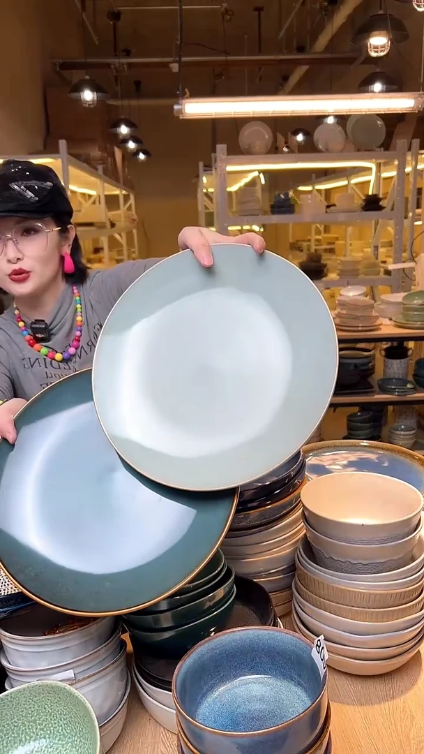 瓷142 外贸尾货高温釉下彩陶瓷餐具默认微瑕