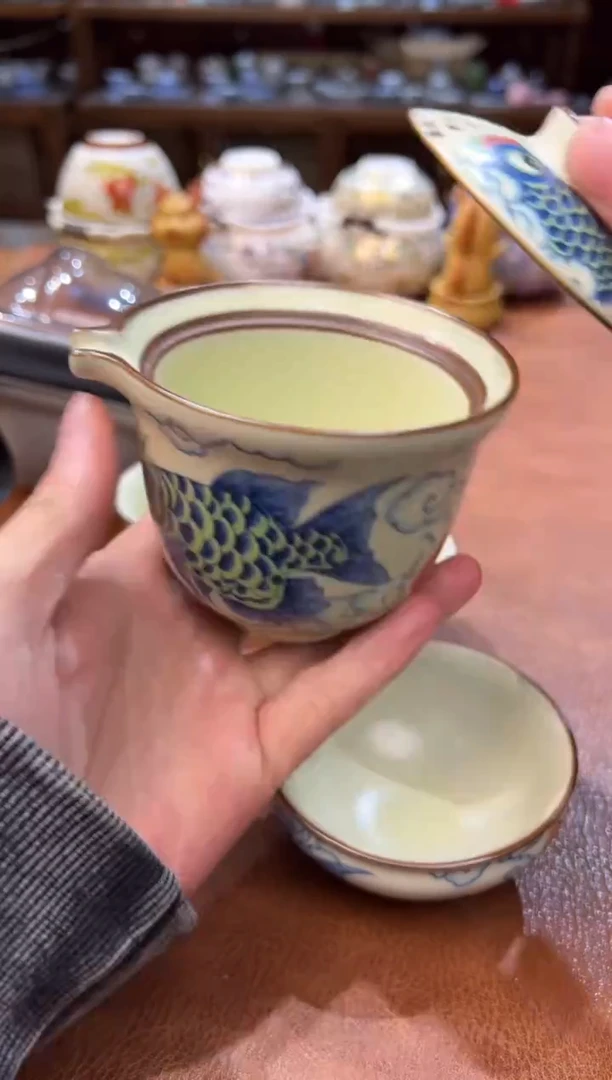 真的很便宜会开片的旅行茶具
