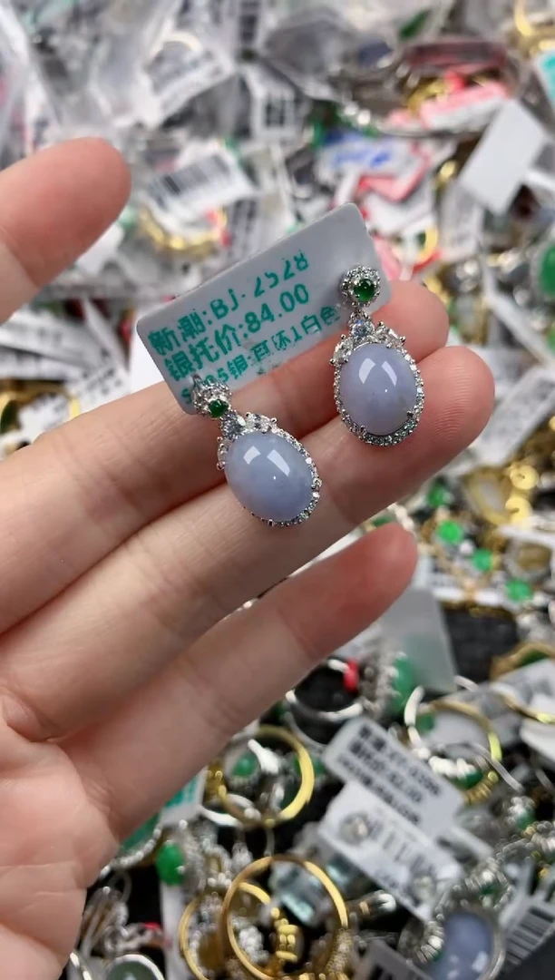 银S925镶嵌戒指翡翠141414---5