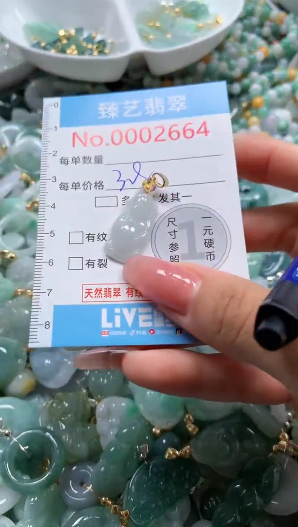 翡翠未镶嵌颈饰2664