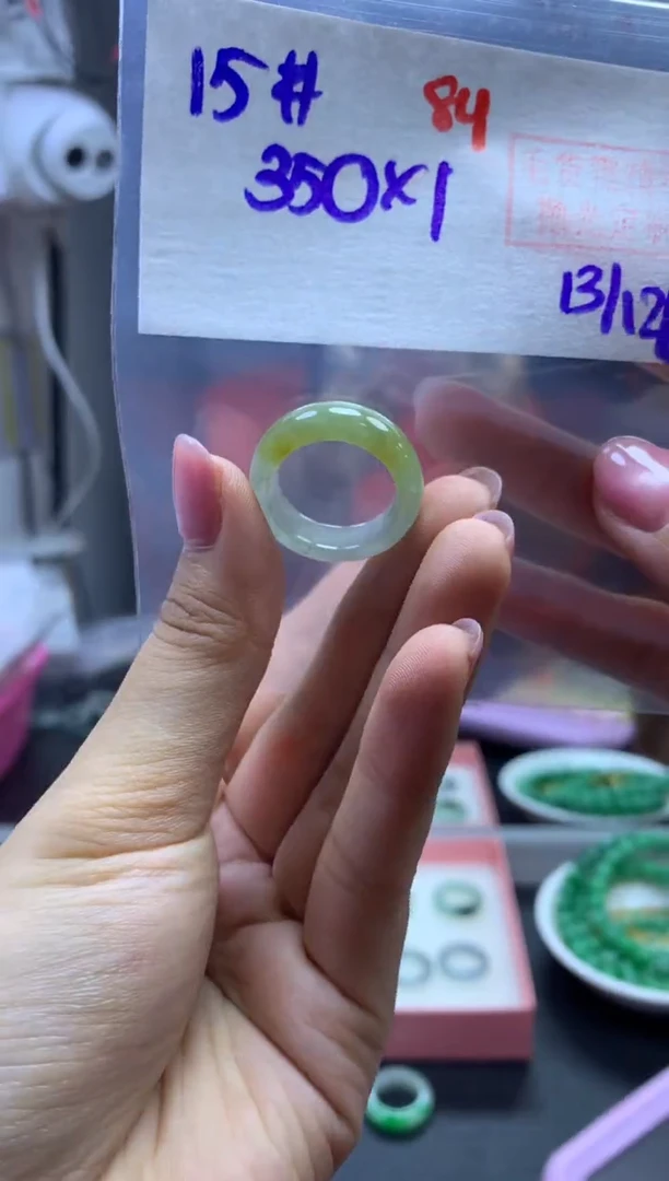 未镶嵌定制翡翠戒圈#350元-毛货需精细抛光