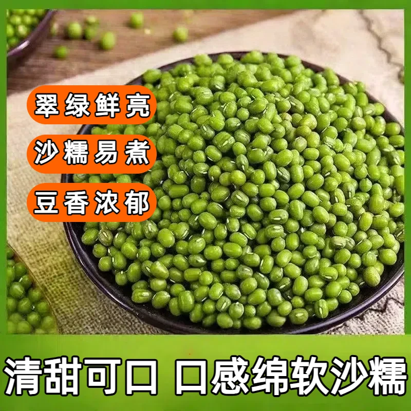 农家薄皮绿豆农家绿豆新绿豆农家自产绿豆新鲜易沙绿豆消暑绿豆汤