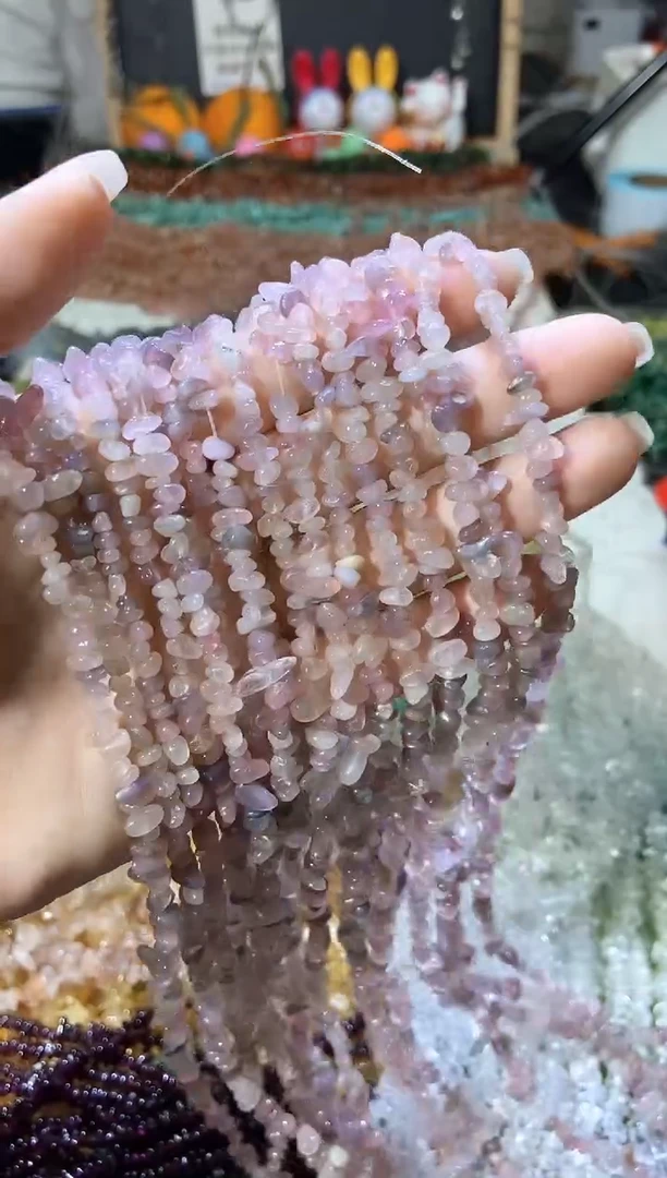 水晶珠宝半成品未镶嵌小紫马粉