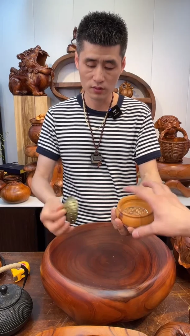 木崖柏材质创意香炉