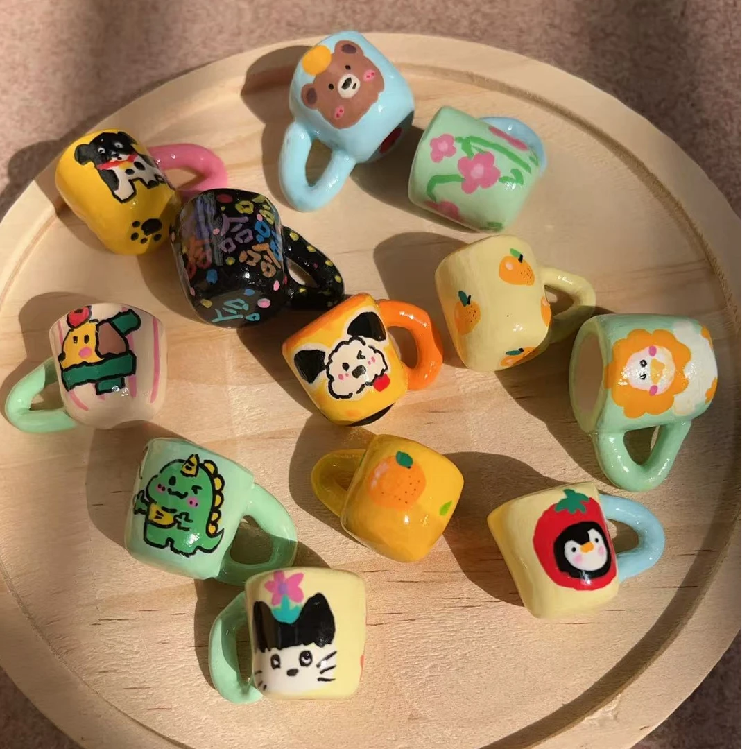 萌粒小杯子手工DIY 创意项链挂件饰品