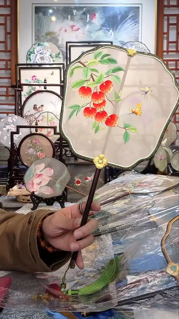 扇子纯手工苏绣团扇