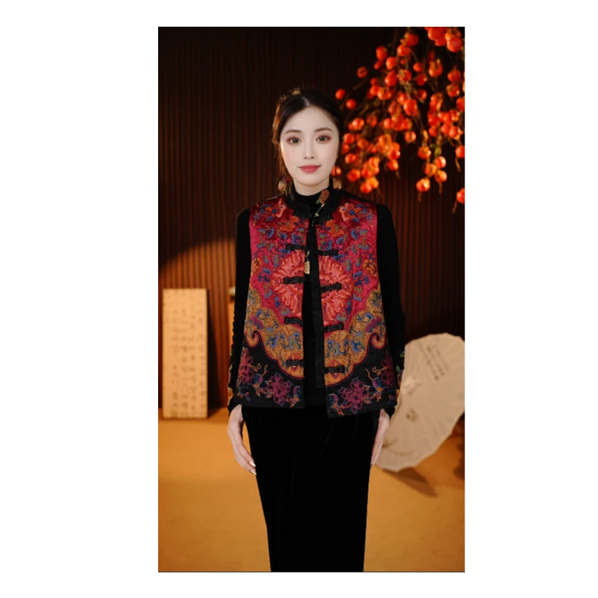 【锦绣】醒醒新中式国风妈妈装锦绣多彩马夹