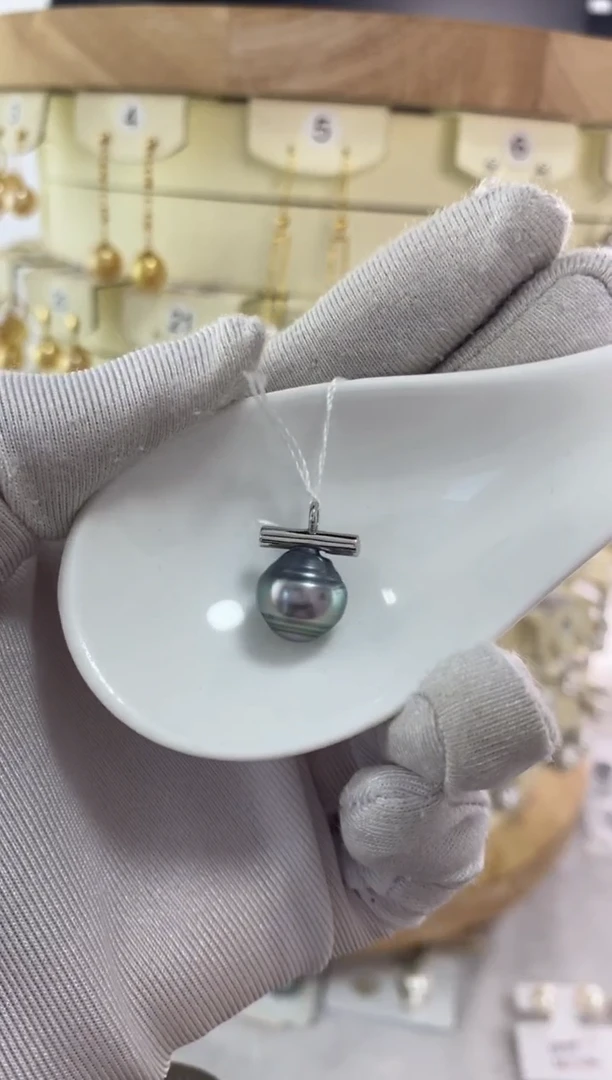 银S925镶嵌吊坠(赠链)海水珍珠10-11mm