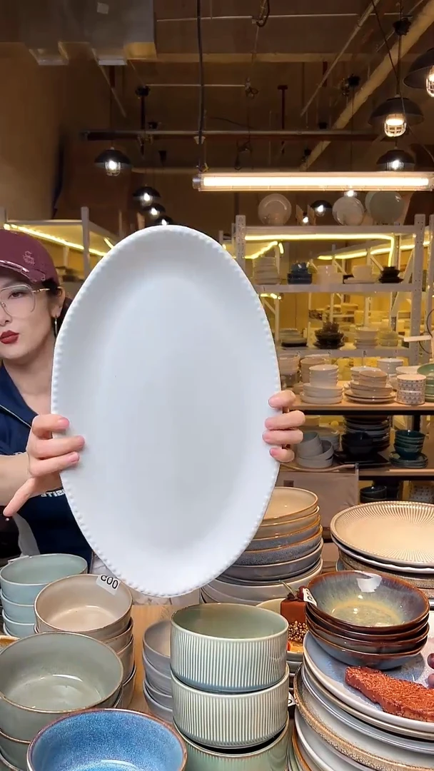 瓷67外贸尾货高温釉下彩陶瓷餐具默认微瑕