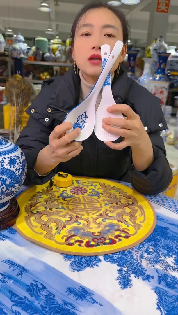 【闪购商品】陶瓷景德镇陶瓷饭勺+汤勺