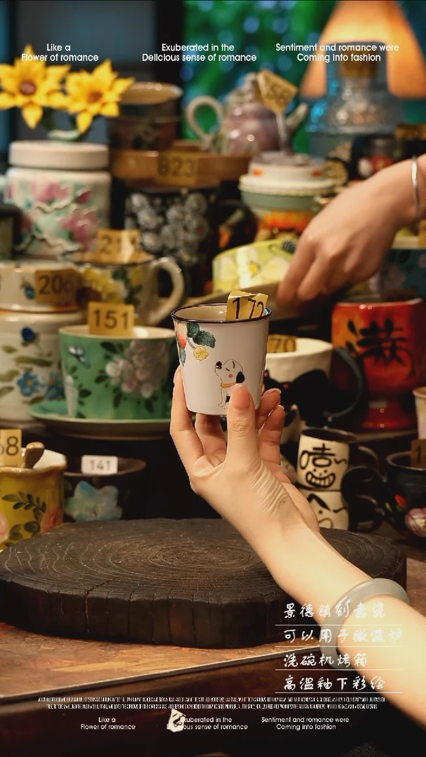 陶瓷景德镇高温釉下彩手工手绘款式