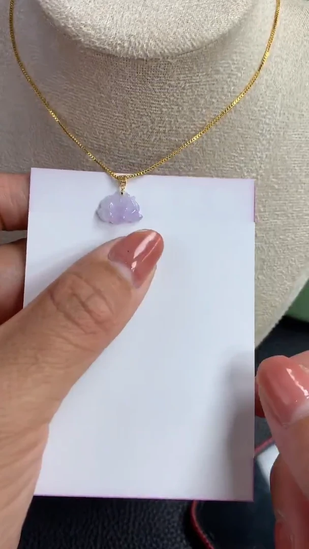 【闪购商品】翡翠颈饰18K金镶嵌 062天然缅甸翡翠A货