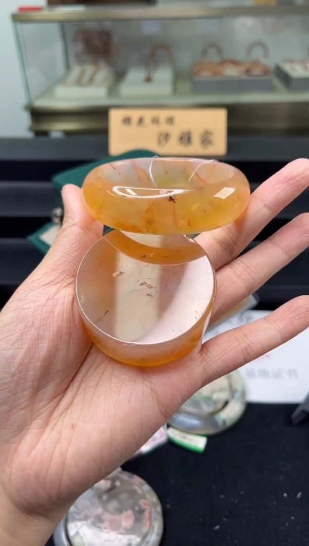 未镶嵌手镯石英质玉56圈口（赠品镯心）s9743