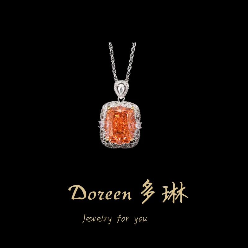 铜合金项链 港展-帕橙粉大方项链NC801