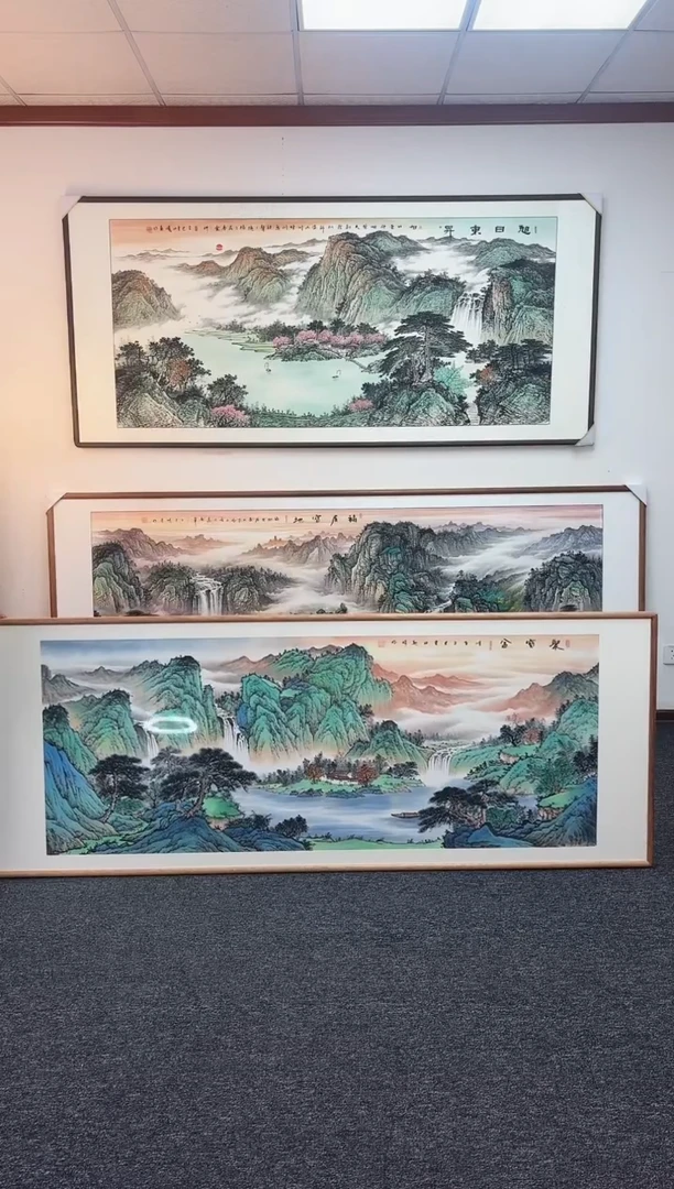 国画聚宝盆210*80手绘作品