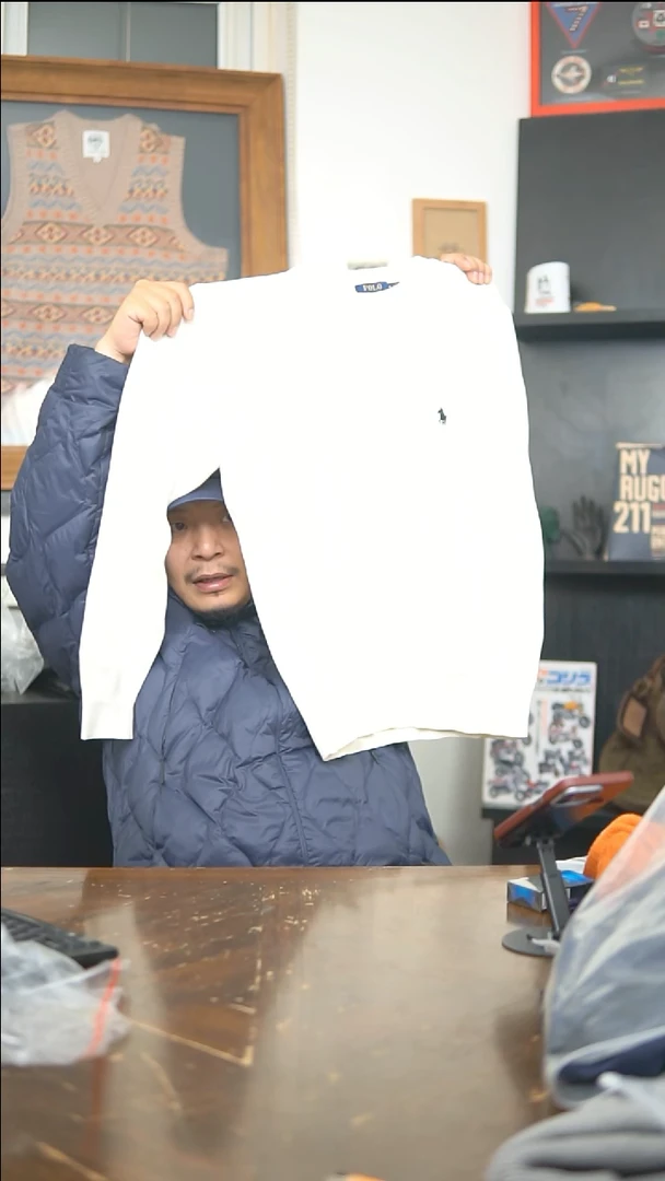 福利不退换-M 码白色针织衫 polo130-150 斤