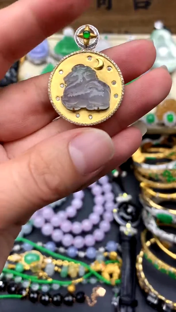 【闪购商品】翡翠颈饰18K金镶嵌352-中国好珍宝