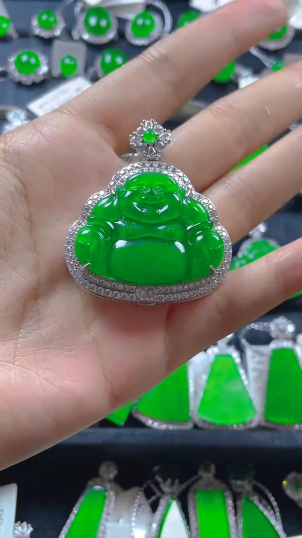 颈饰银S925镶嵌翡翠11