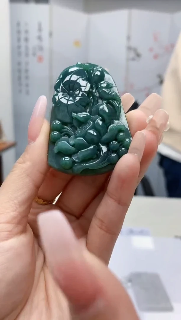 【闪购商品】定制翡翠未镶嵌0405lr-毛货挂件10