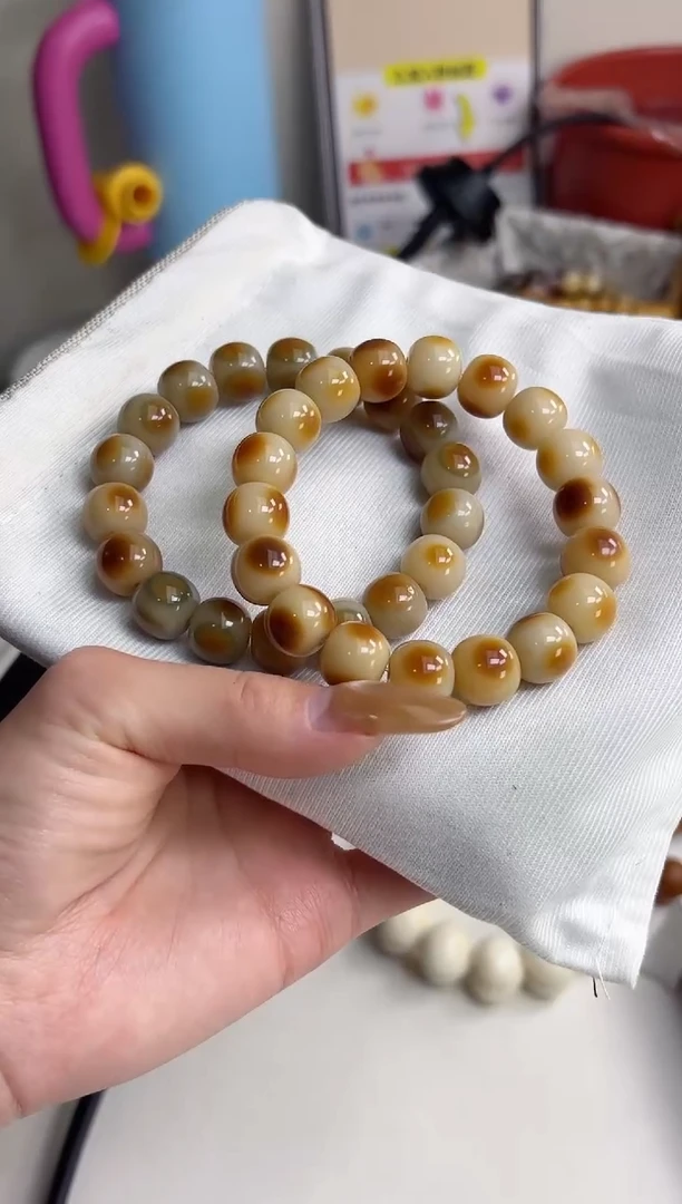 手串菩提根/象牙果沐b02大眼睛玉化苹果11*13mm手串瑕疵不补随机