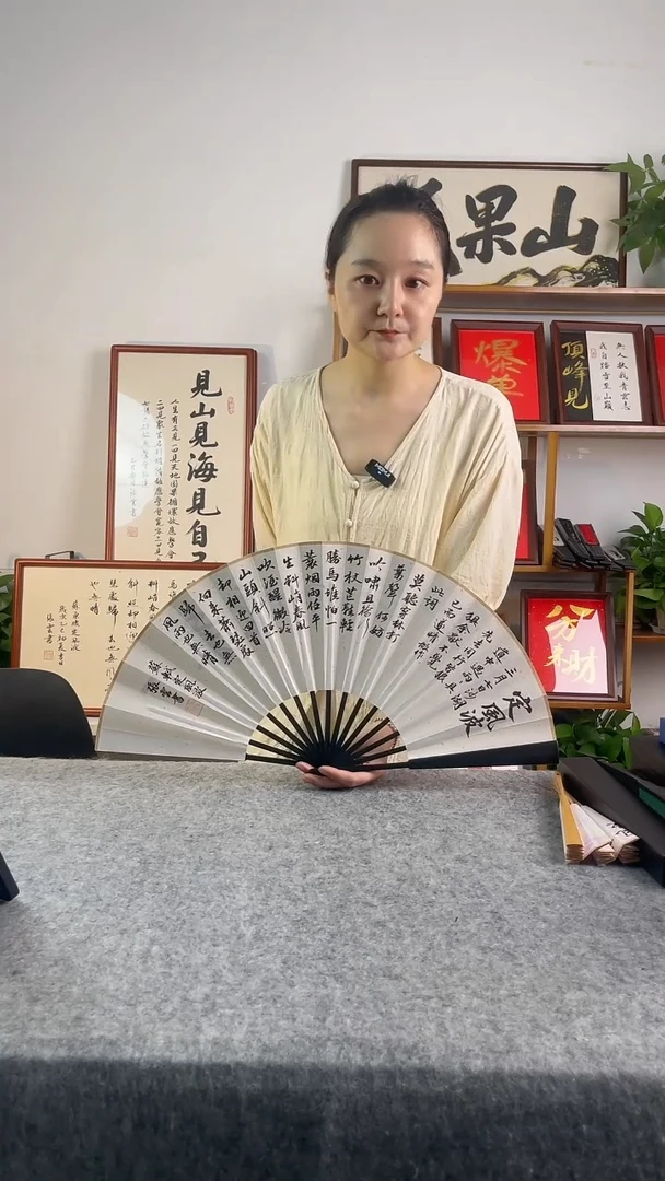 书法《青云志》定风波字体十寸手写国潮风扇子