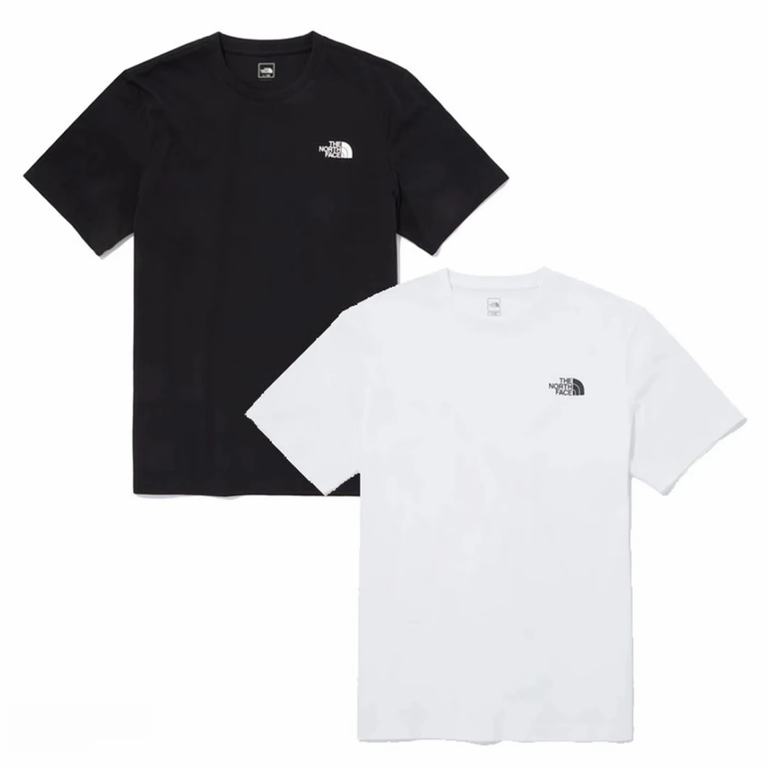 THE NORTH FACE/北面印花圆领黑白色运动短袖T恤透气男女同款05A