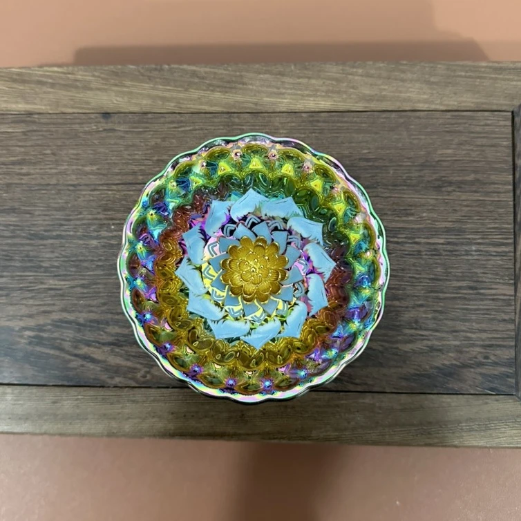 七彩梦幻蓝莲花杯 高端茶器 AA
