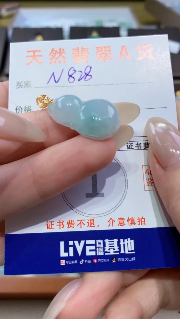 颈饰未镶嵌翡翠天然缅甸翡翠A货挂件