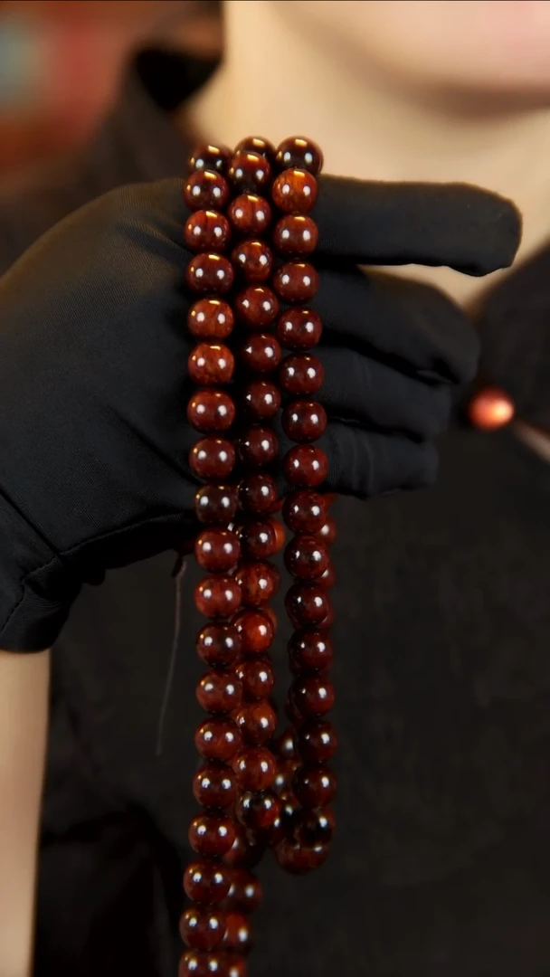 降真香手串/手链岁**痕 海南红降土埋玉化料1.0*108手串