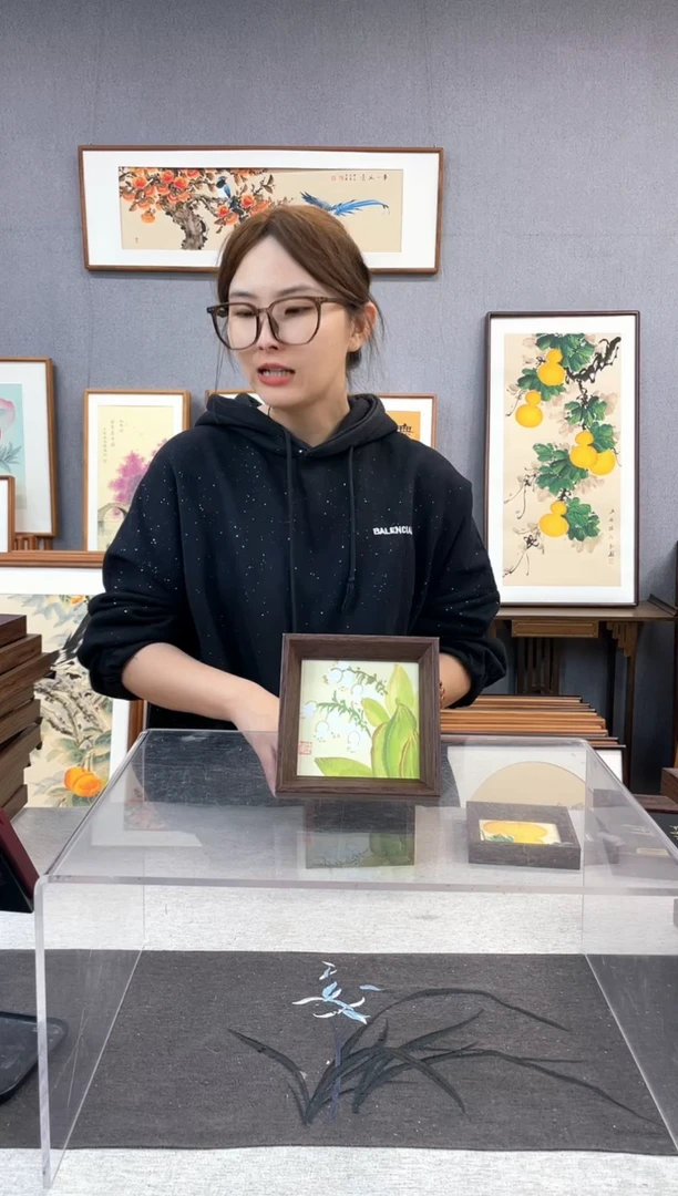【闪购商品】国画5寸-小摆台作品-铃兰花