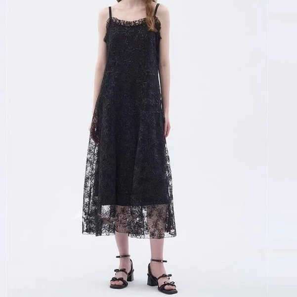 【老板娘专属】蕾丝吊带两件套连衣裙