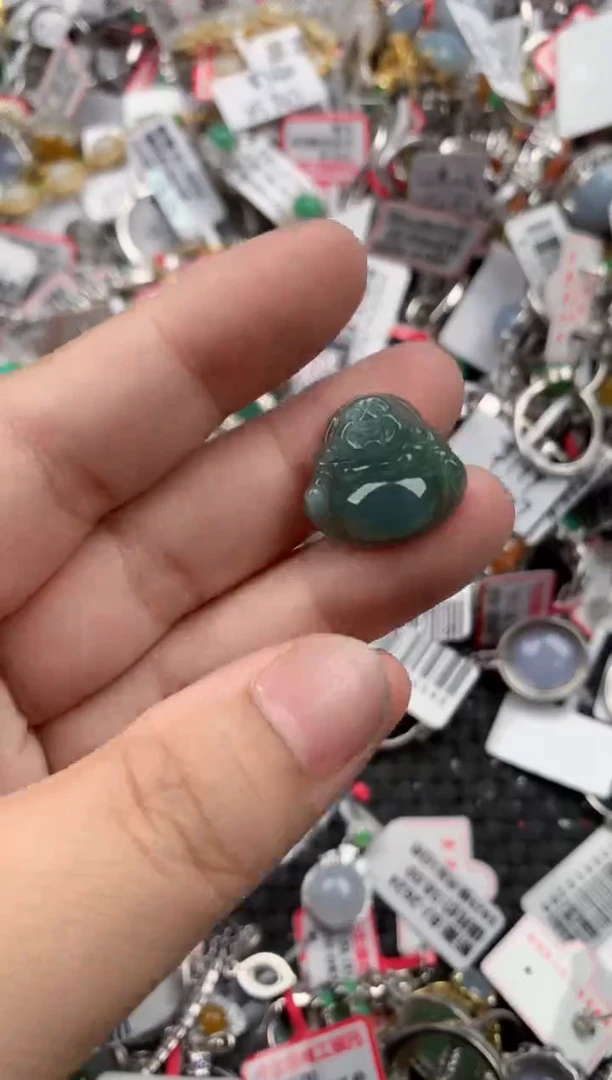 银S925镶嵌戒指翡翠333    7