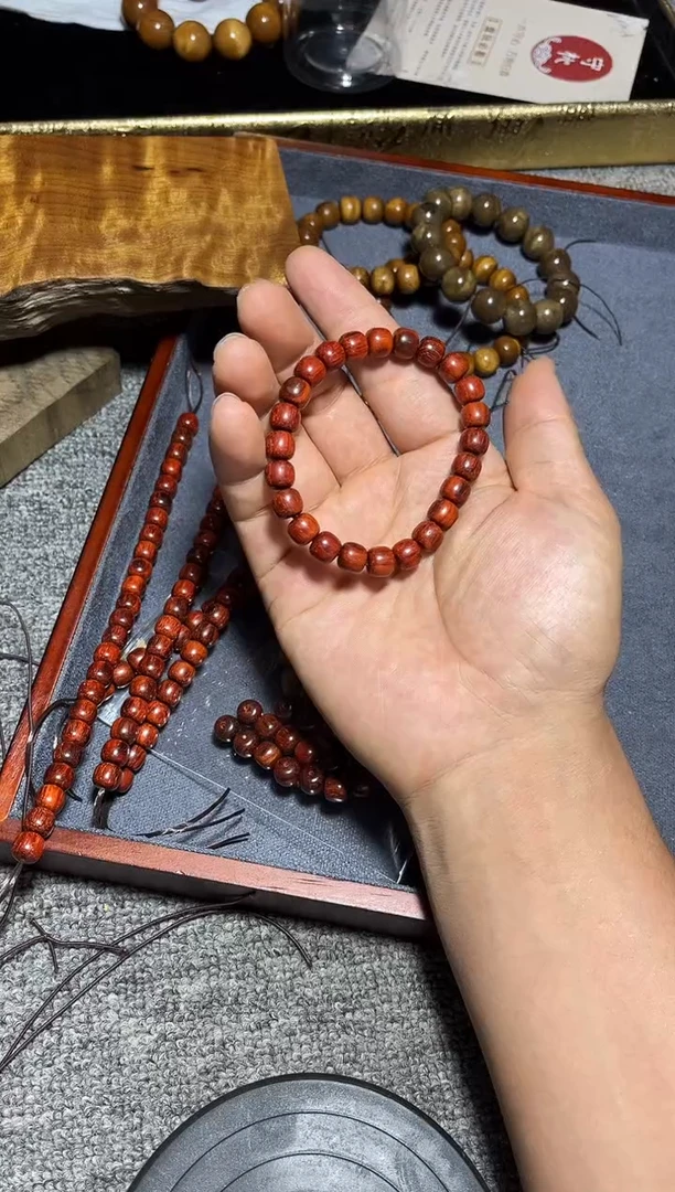 檀香紫檀（小叶紫檀）手串/手链印度小叶紫檀8/9桶珠单圈
