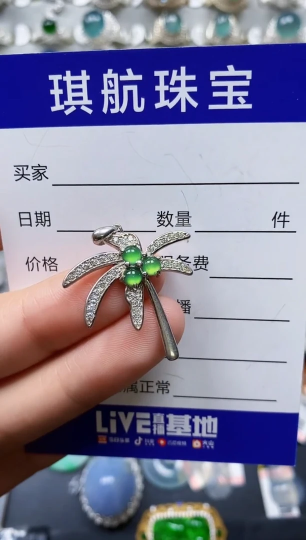 【闪购商品】翡翠颈饰银S925镶嵌0359