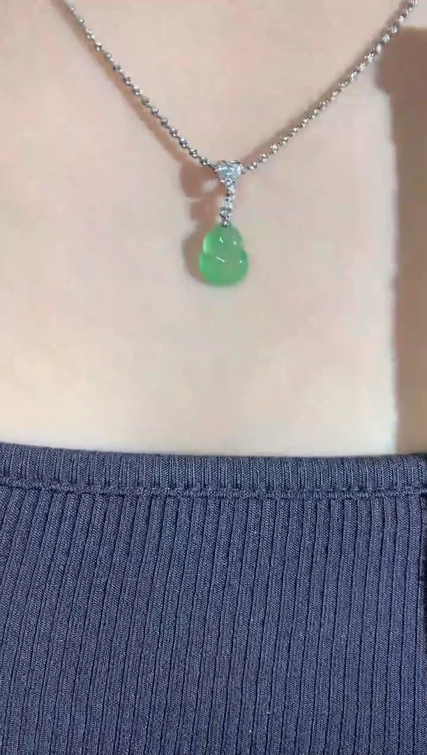 吊坠(不含链)18K金镶嵌翡翠S23|8000