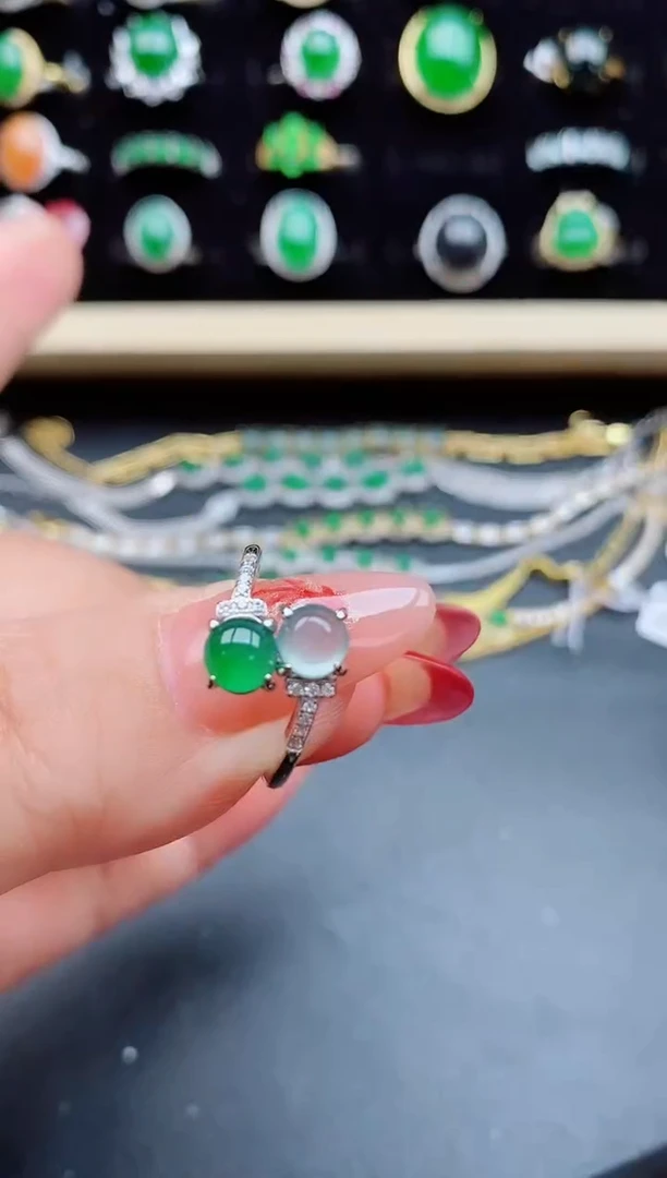 【闪购商品】翡翠戒指银S925镶嵌5080550