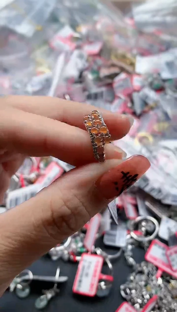 银S925镶嵌戒指翡翠天然A货缅甸翡翠