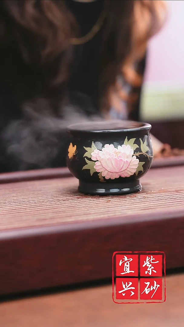 宜兴原矿紫砂  石磺厚底牡丹