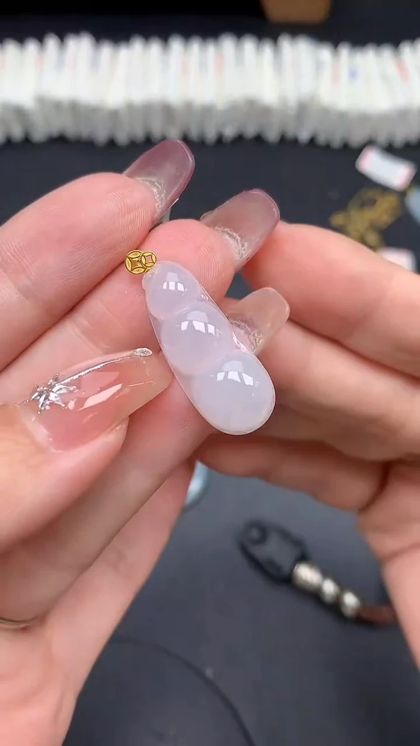 翡翠18K金镶嵌吊坠(不含链)MS190462